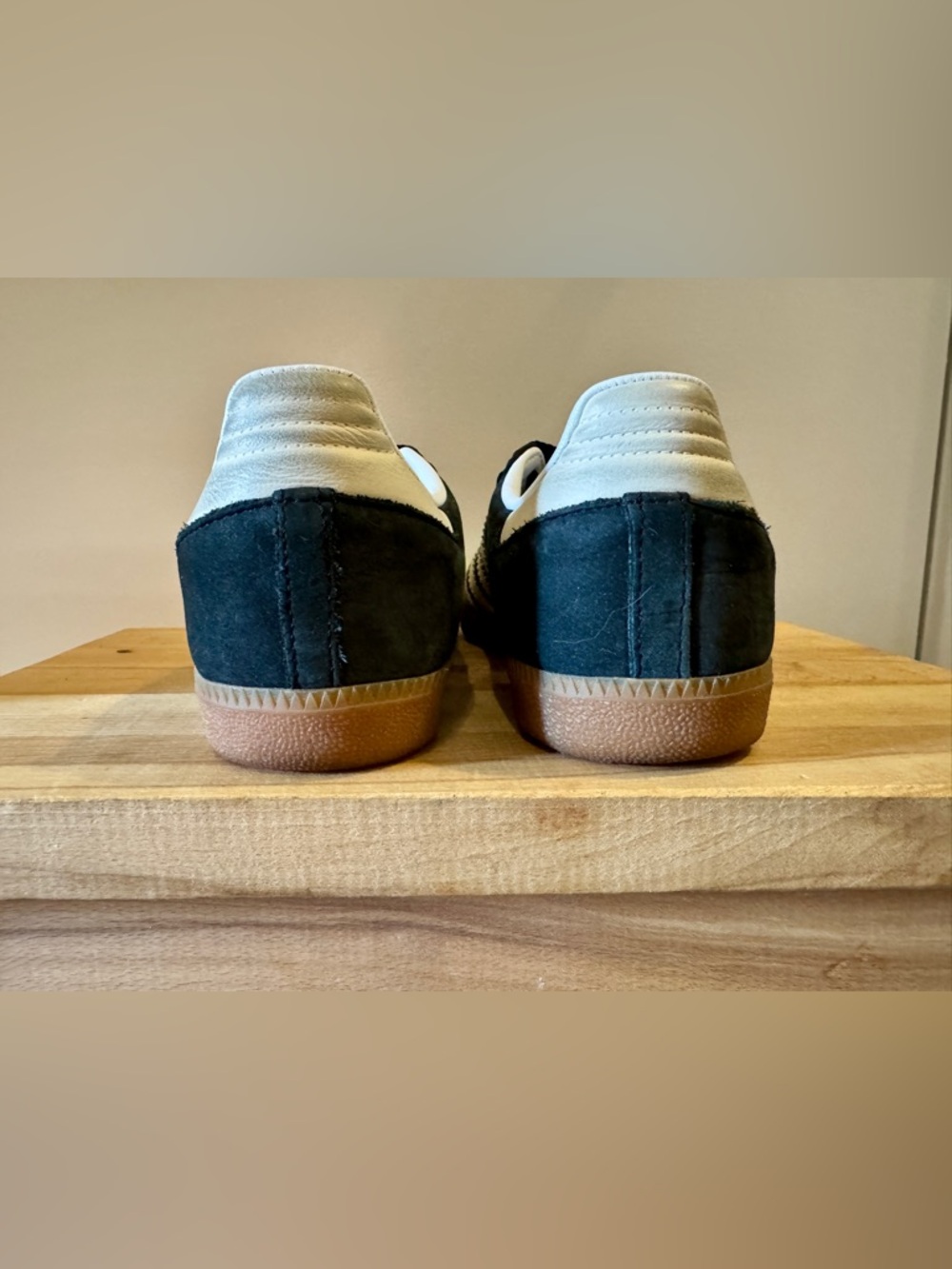 adidas Samba Black Beige Gum Casual Sneakers - Picture 5 of 8